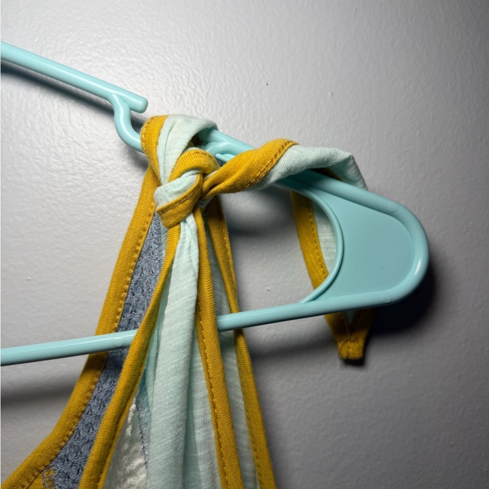 Striped Tie-Shoulder Tank Top in Mustard, Pink, Blue, Cream, Mint - Picture 6 of 7